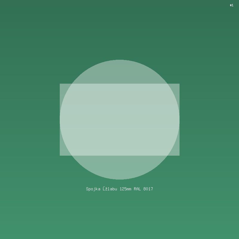 Spojka žlabu 125mm RAL 8017