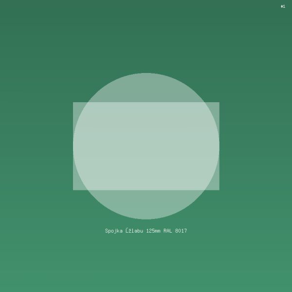 Spojka žlabu 125mm RAL 8017