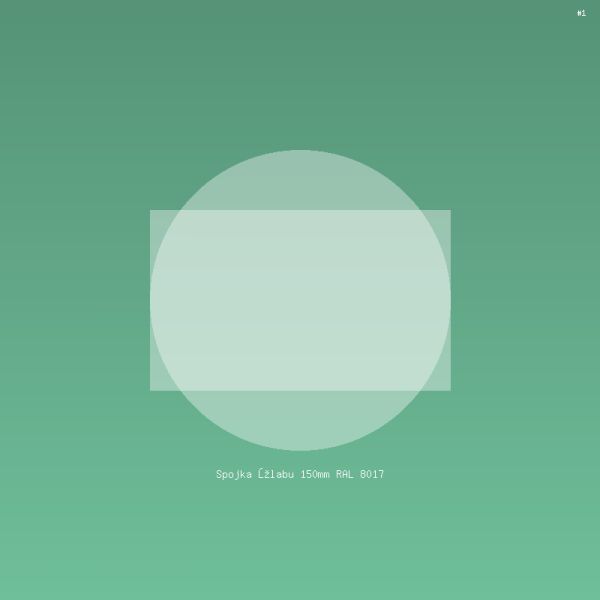 Spojka žlabu 150mm RAL 8017