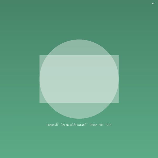 Okapový žlab půlkulatý 150mm RAL 7016