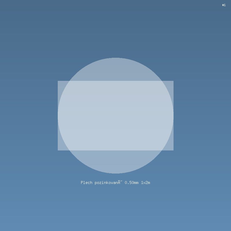 Plech pozinkovaný 0.50mm 1x2m