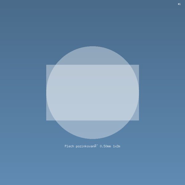 Plech pozinkovaný 0.50mm 1x2m