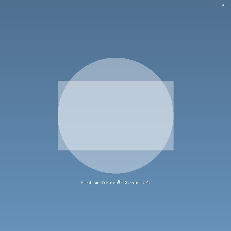 Plech pozinkovaný 0.55mm 1x2m