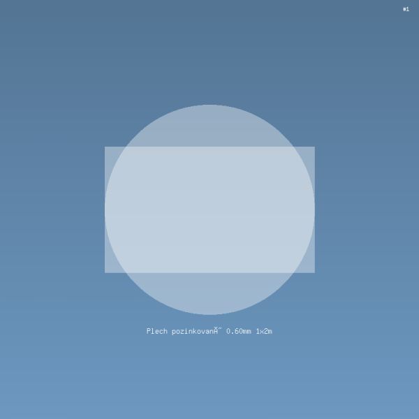 Plech pozinkovaný 0.60mm 1x2m