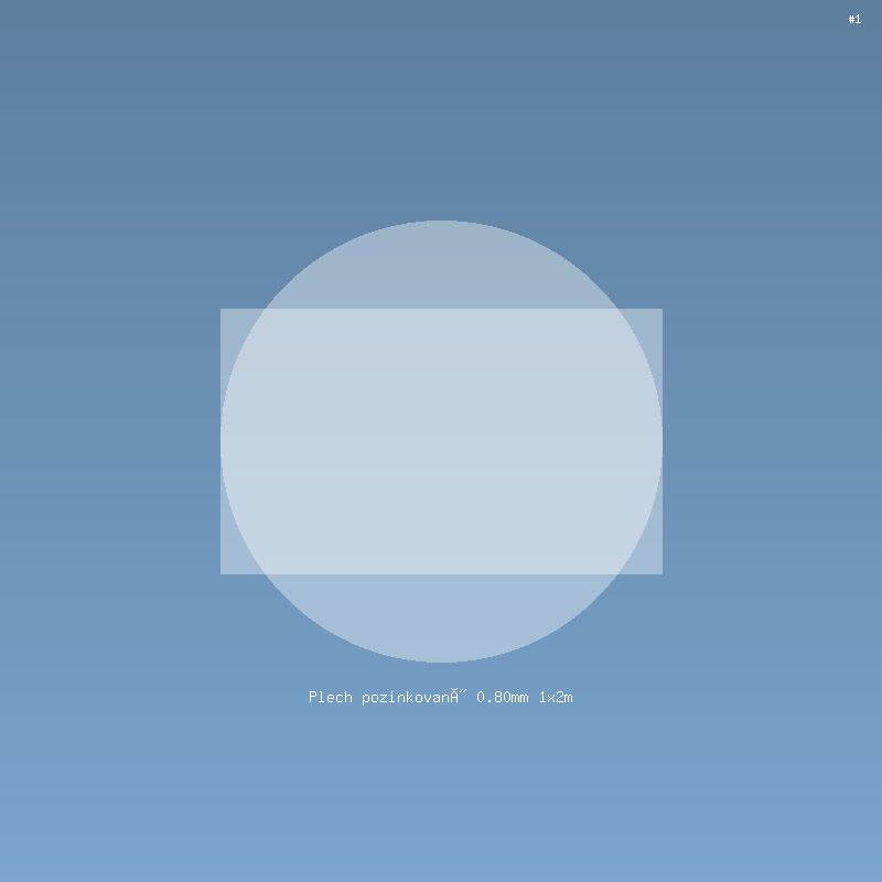 Plech pozinkovaný 0.80mm 1x2m