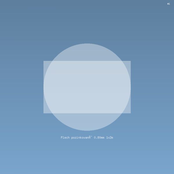 Plech pozinkovaný 0.80mm 1x2m