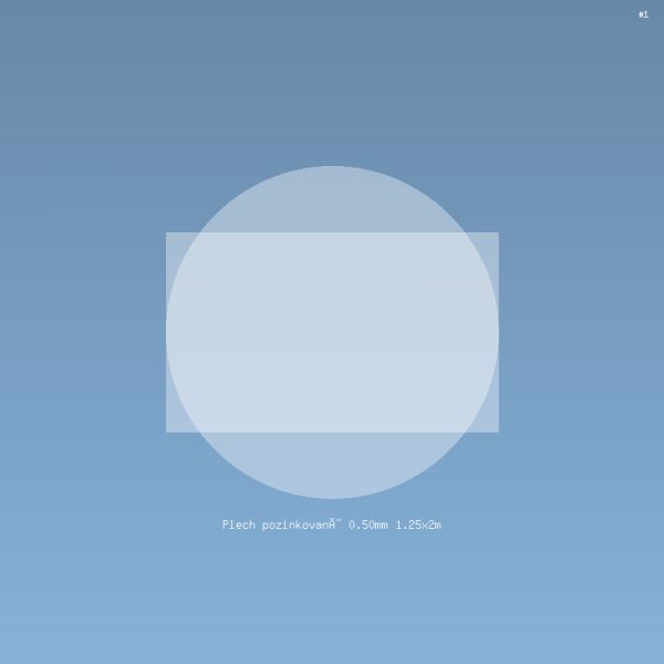 Plech pozinkovaný 0.50mm 1.25x2m