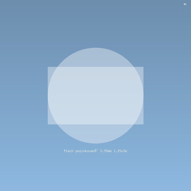 Plech pozinkovaný 0.55mm 1.25x2m