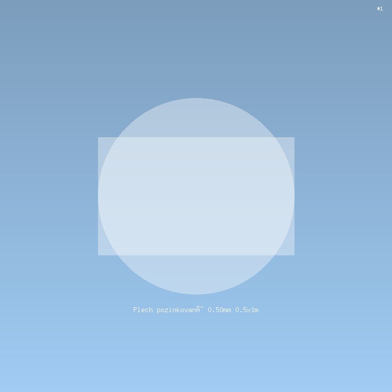 Plech pozinkovaný 0.50mm 0.5x1m