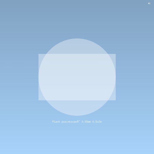 Plech pozinkovaný 0.55mm 0.5x2m