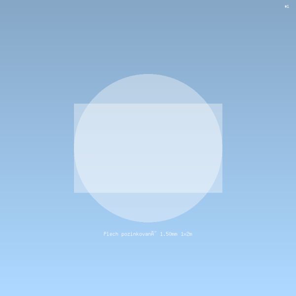 Plech pozinkovaný 1.50mm 1x2m