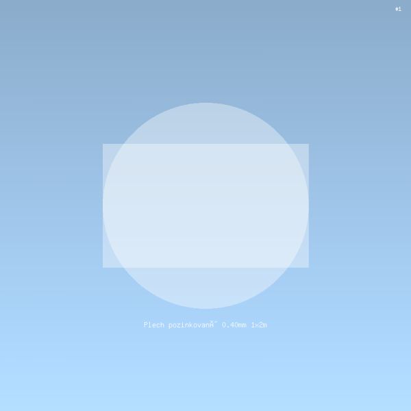 Plech pozinkovaný 0.40mm 1x2m