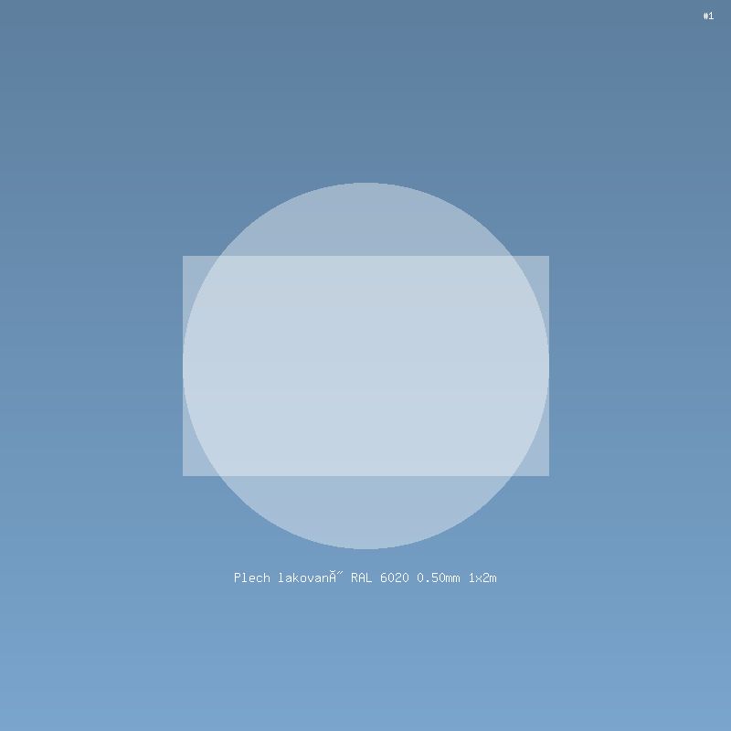 Plech lakovaný RAL 6020 0.50mm 1x2m