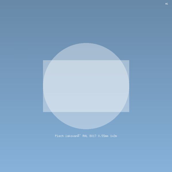 Plech lakovaný RAL 8017 0.55mm 1x2m