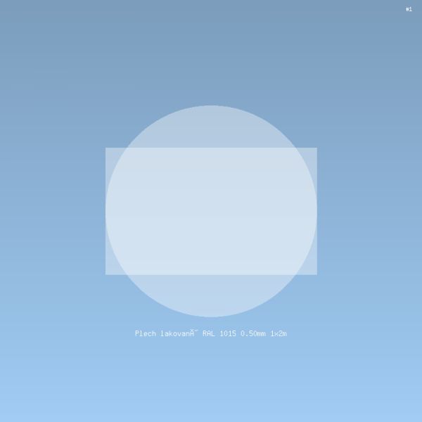 Plech lakovaný RAL 1015 0.50mm 1x2m