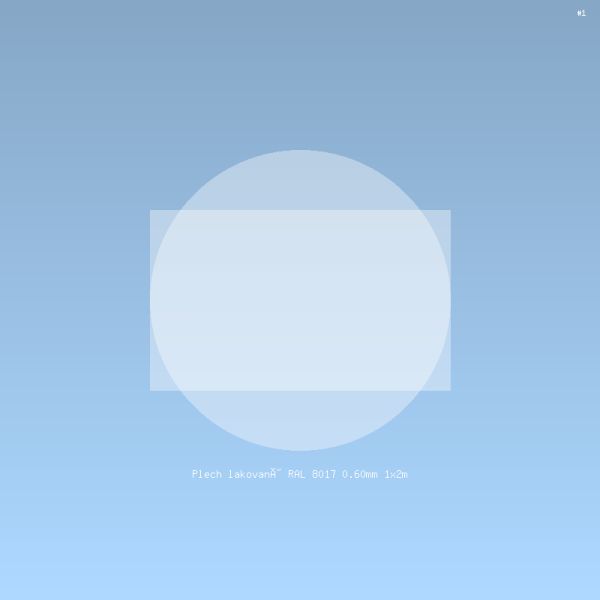 Plech lakovaný RAL 8017 0.60mm 1x2m