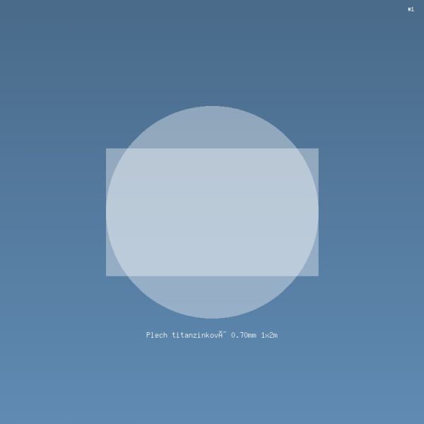 Plech titanzinkový 0.70mm 1x2m