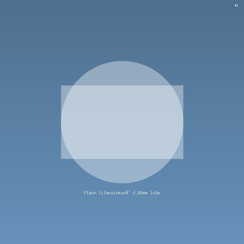Plech titanzinkový 0.80mm 1x2m