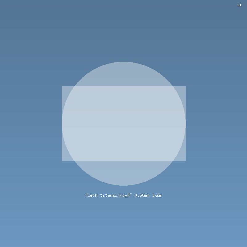Plech titanzinkový 0.60mm 1x2m