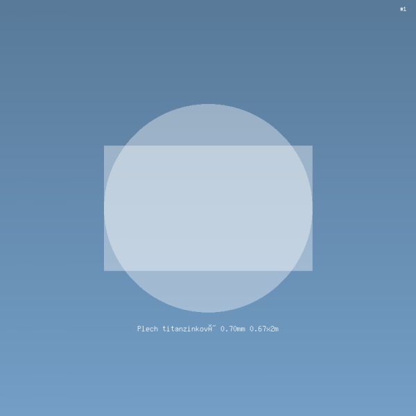 Plech titanzinkový 0.70mm 0.67x2m