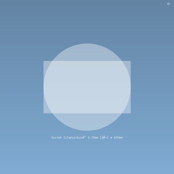 Svitek titanzinkový 0.70mm šíře 600mm