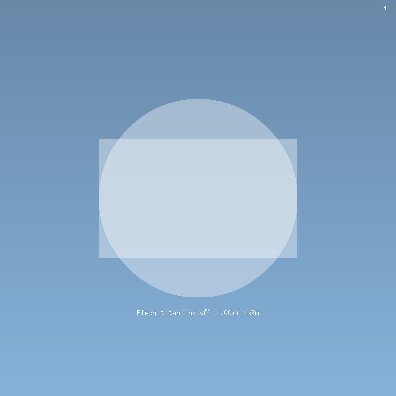 Plech titanzinkový 1.00mm 1x2m
