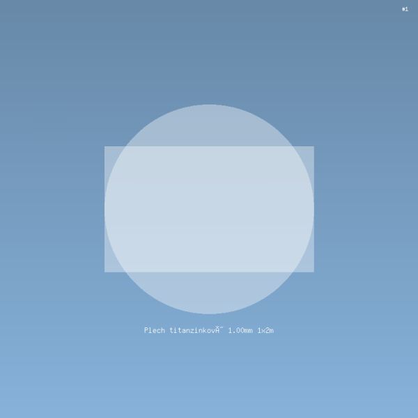 Plech titanzinkový 1.00mm 1x2m